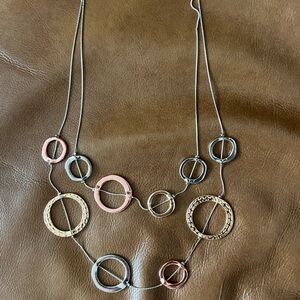 Elegant Multi-Color Circle Necklace